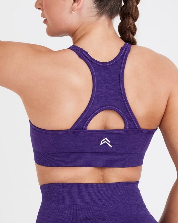 Kläder ametist 4B046186 enkel sömlös bralette med hög hals Oner Active
