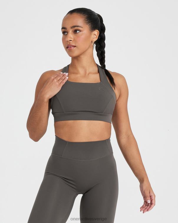 Kläder djup taupe 4B046102 tidlös bralette med fyrkantig hals Oner Active