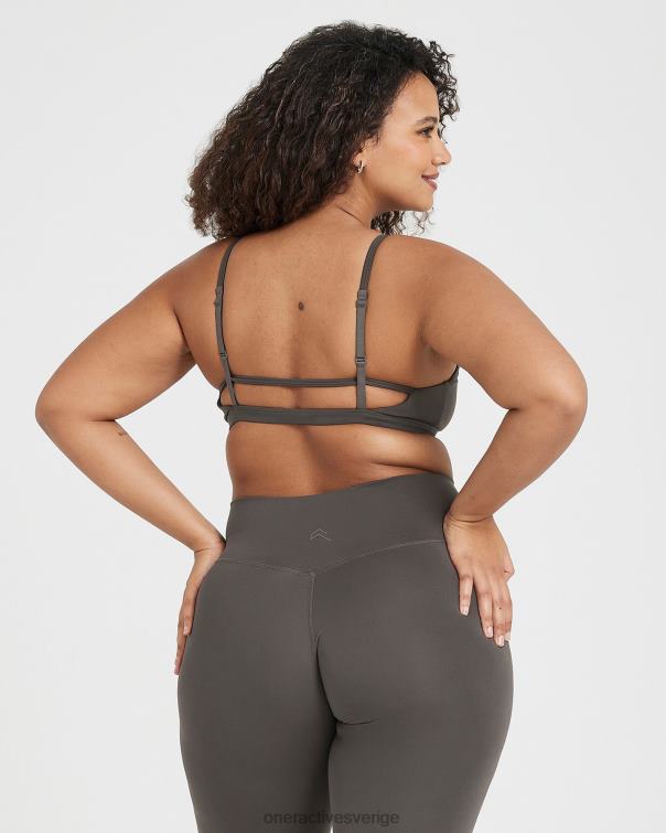 Kläder djup taupe 4B046128 tidlös bralette med remmar Oner Active