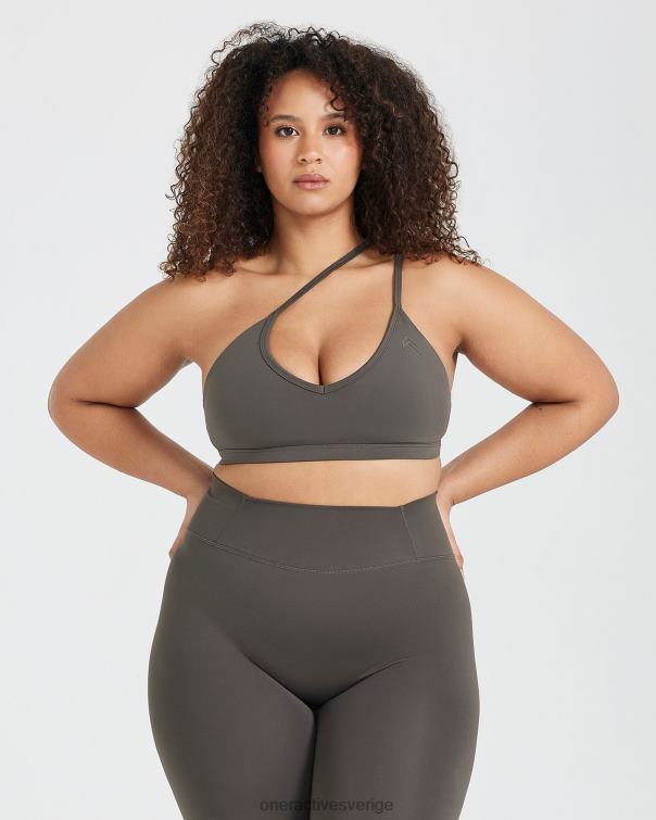 Kläder djup taupe 4B046128 tidlös bralette med remmar Oner Active