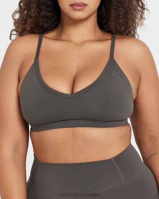 Kläder djup taupe 4B046128 tidlös bralette med remmar Oner Active