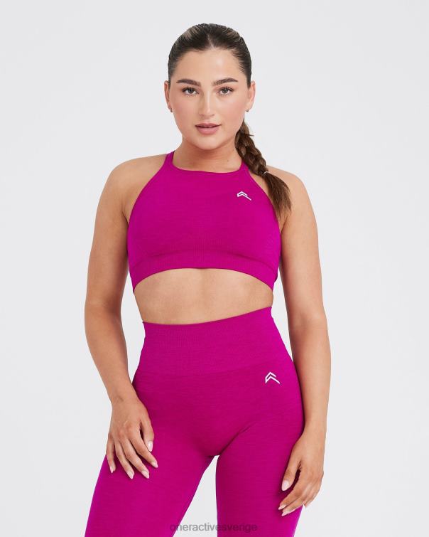 Kläder fuchsia 4B046160 enkel sömlös bralette med hög hals Oner Active