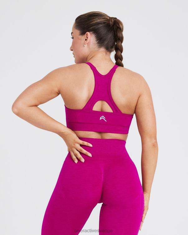 Kläder fuchsia 4B046160 enkel sömlös bralette med hög hals Oner Active