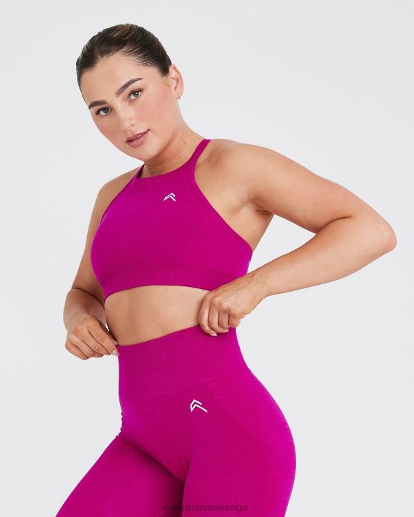 Kläder fuchsia 4B046160 enkel sömlös bralette med hög hals Oner Active