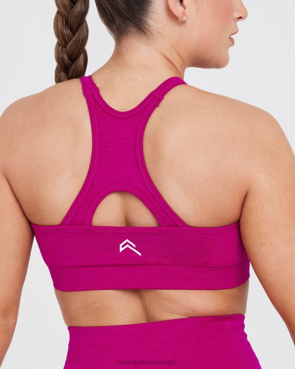 Kläder fuchsia 4B046160 enkel sömlös bralette med hög hals Oner Active