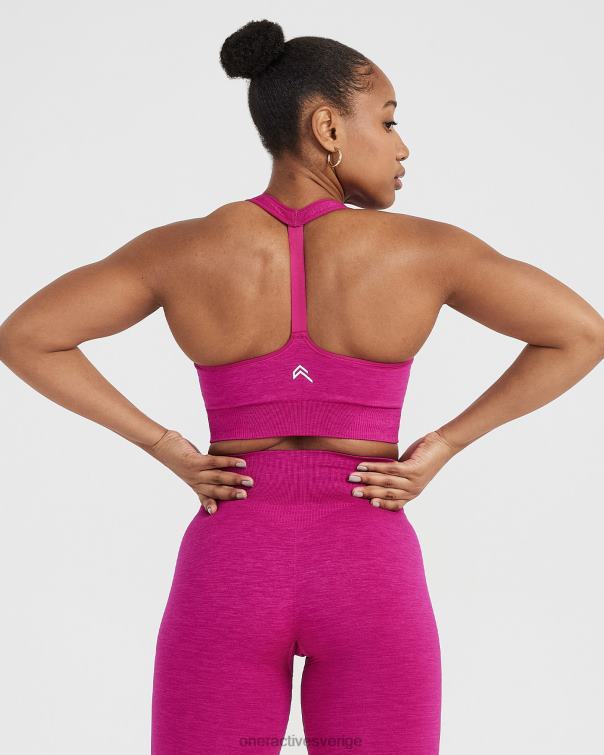 Kläder fuchsia märgel 4B046134 klassisk sömlös 2,0 v-ringad bralette Oner Active