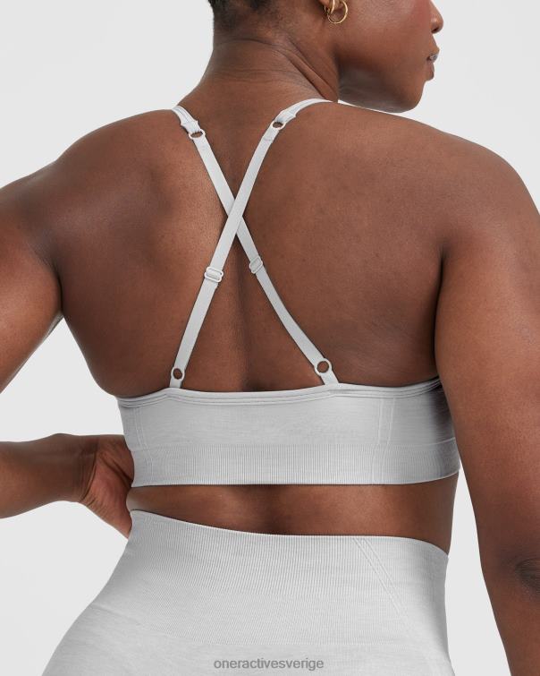 Kläder grå märgel 4B046116 enkel bralette med remmar Oner Active