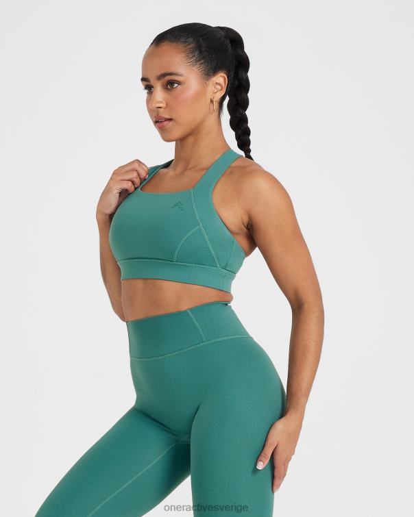 Kläder mineralgrönt 4B046100 tidlös bralette med fyrkantig hals Oner Active