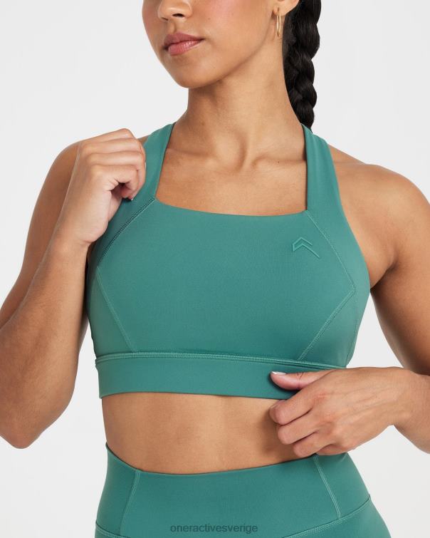 Kläder mineralgrönt 4B046100 tidlös bralette med fyrkantig hals Oner Active