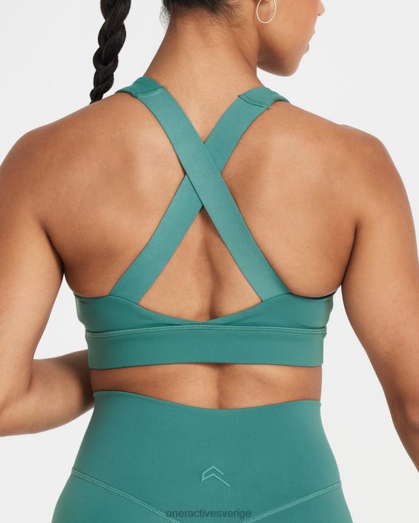 Kläder mineralgrönt 4B046100 tidlös bralette med fyrkantig hals Oner Active
