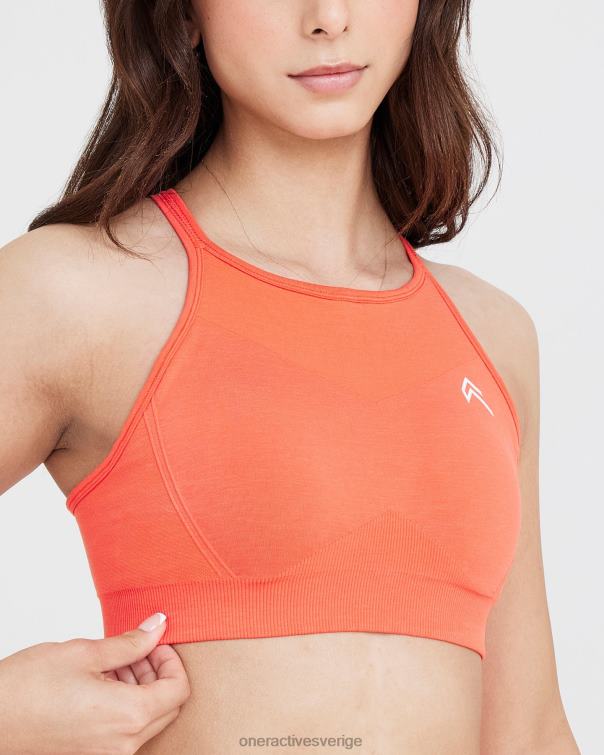 Kläder persikoblomma 4B046175 enkel sömlös bralette med hög hals Oner Active