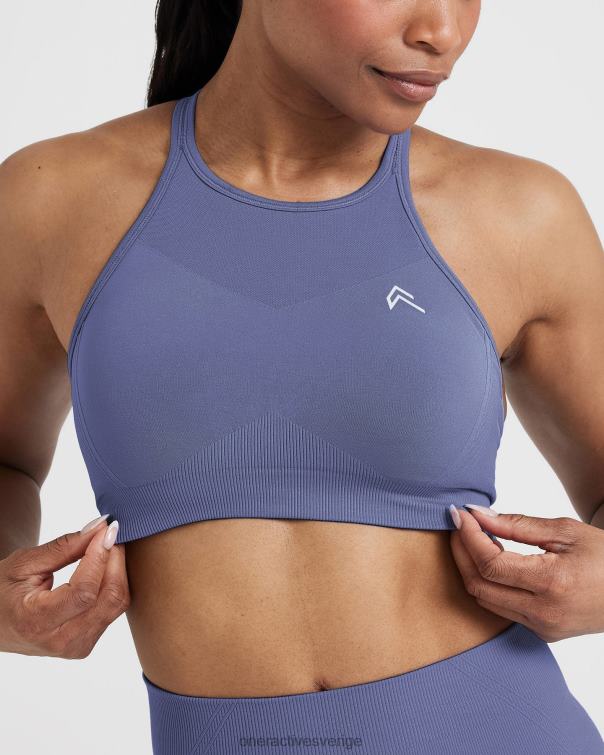 Kläder skifferblå 4B046203 enkel sömlös bralette med hög hals Oner Active