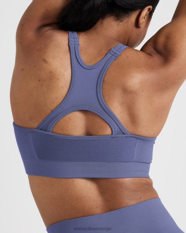 Kläder skifferblå 4B046203 enkel sömlös bralette med hög hals Oner Active