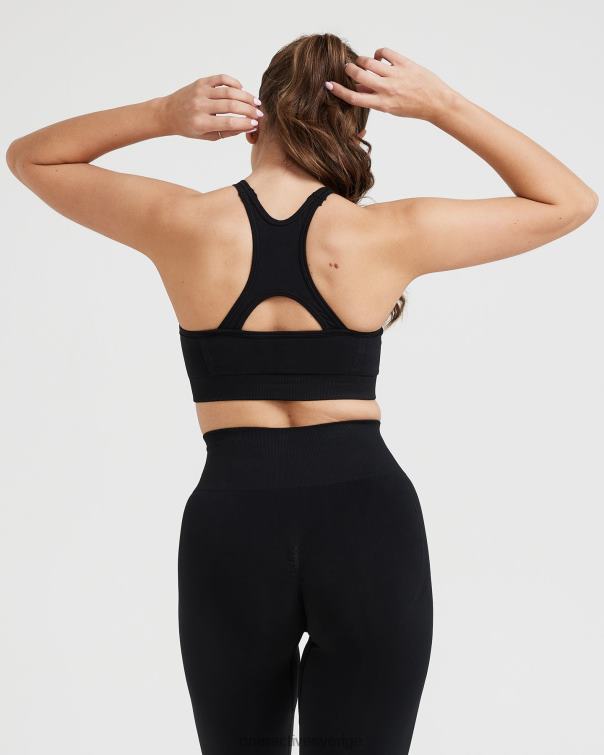 Kläder svart 4B046106 enkel sömlös bralette med hög hals Oner Active