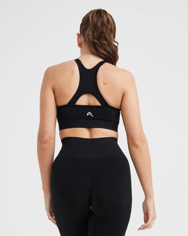 Kläder svart 4B046126 enkel sömlös bralette med hög hals Oner Active