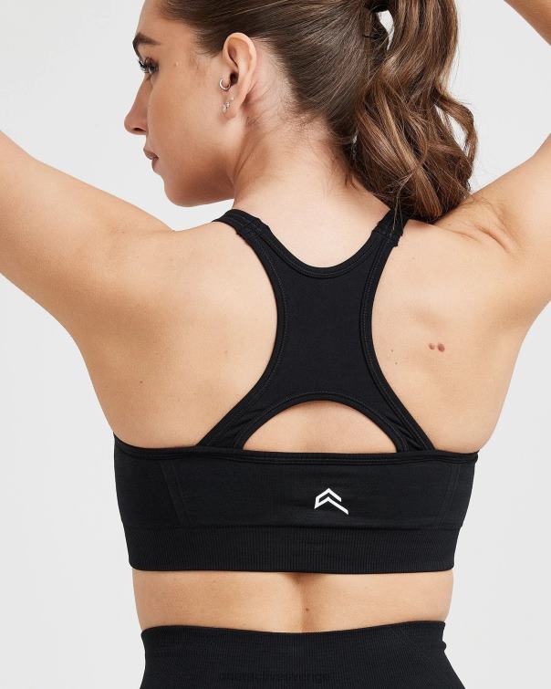 Kläder svart 4B046126 enkel sömlös bralette med hög hals Oner Active