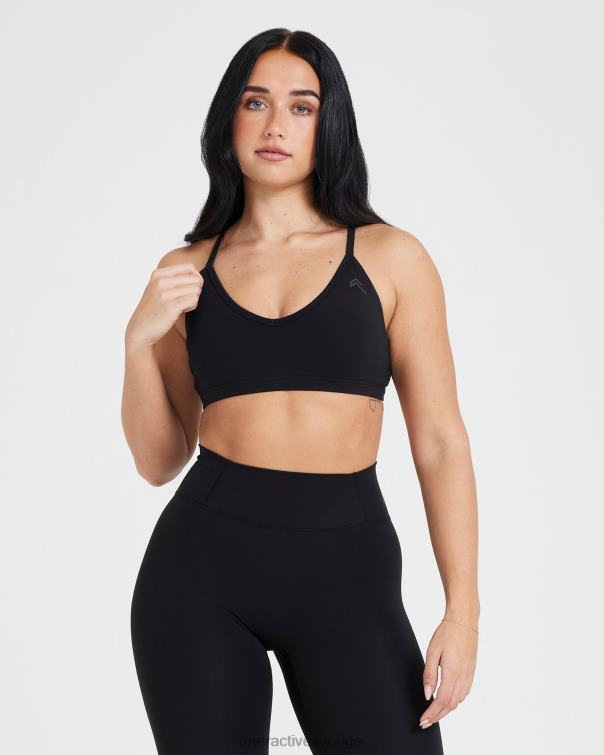 Kläder svart 4B046143 tidlös bralette med remmar Oner Active