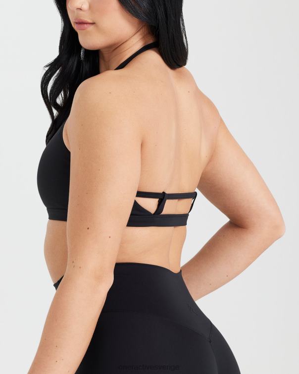 Kläder svart 4B046143 tidlös bralette med remmar Oner Active