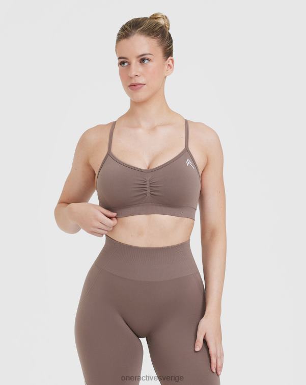 Kläder tvättad kallbrun 4B04693 enkel bralette med remmar Oner Active