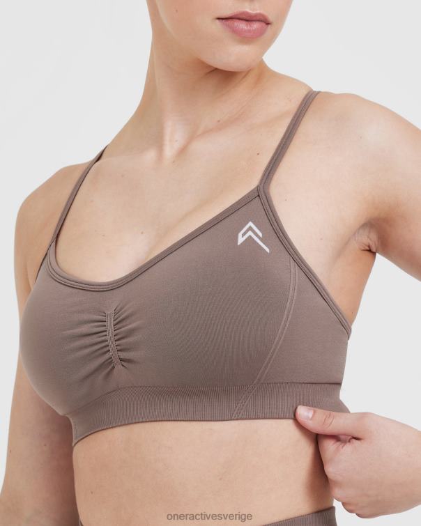 Kläder tvättad kallbrun 4B04693 enkel bralette med remmar Oner Active