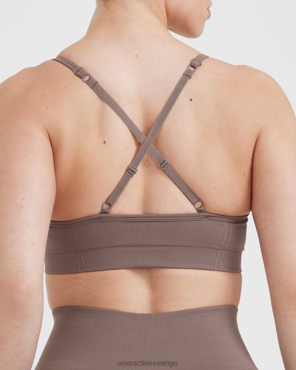 Kläder tvättad kallbrun 4B04693 enkel bralette med remmar Oner Active