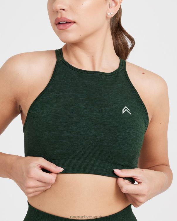 Kläder vintergröna 4B046108 enkel sömlös bralette med hög hals Oner Active
