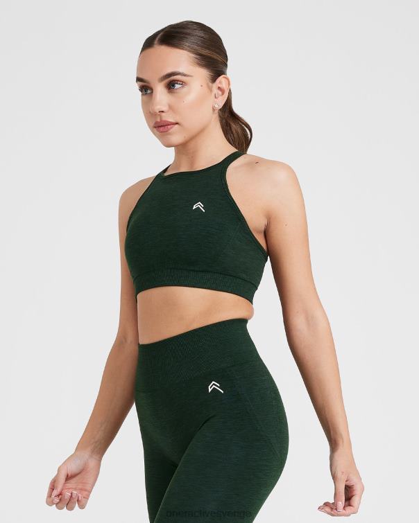 Kläder vintergröna 4B046133 enkel sömlös bralette med hög hals Oner Active