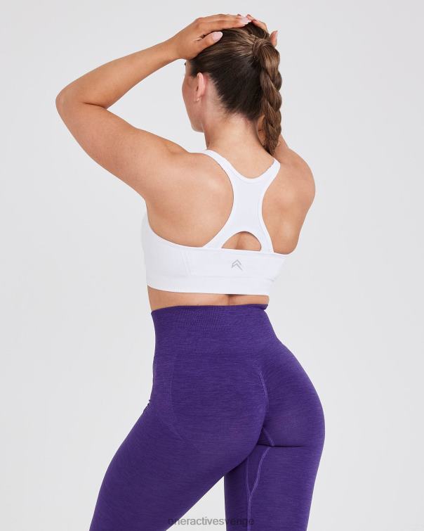 Kläder vit 4B046185 enkel sömlös bralette med hög hals Oner Active