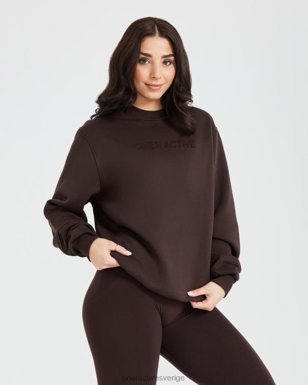 Kläder 70% kakao 4B046622 klassisk lounge överdimensionerad crew neck Oner Active