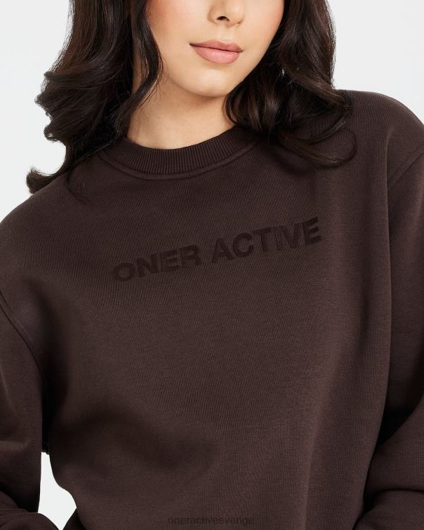 Kläder 70% kakao 4B046622 klassisk lounge överdimensionerad crew neck Oner Active