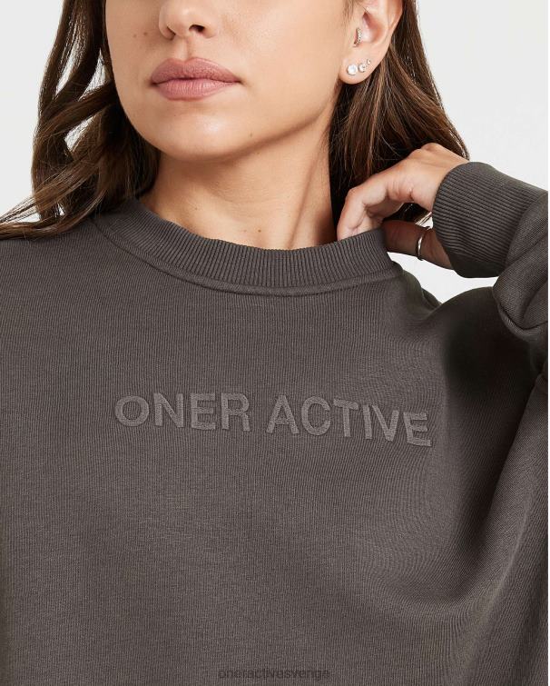 Kläder djup taupe 4B046636 klassisk lounge överdimensionerad crew neck Oner Active