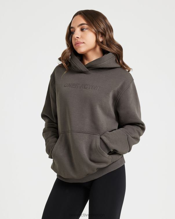 Kläder djup taupe 4B046638 klassisk lounge oversized hoodie Oner Active