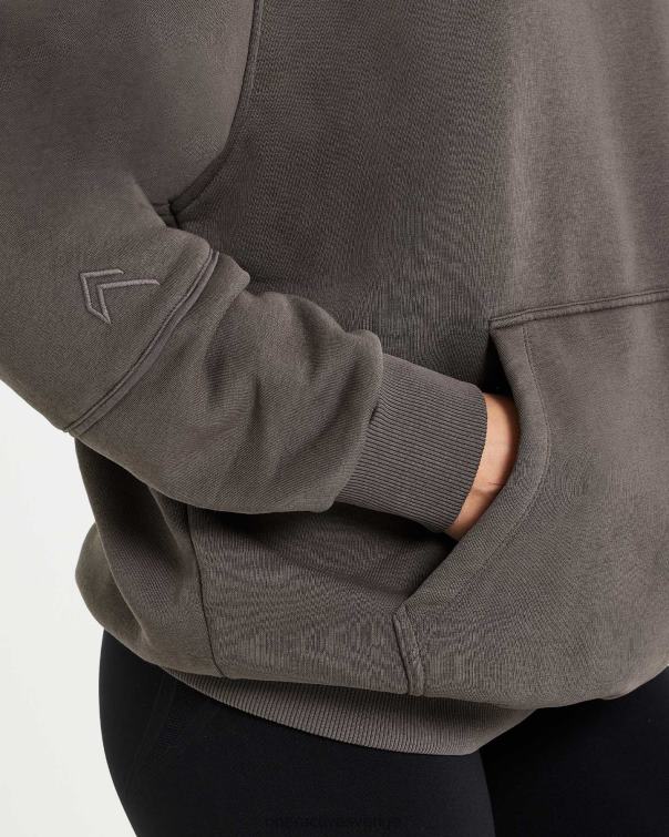 Kläder djup taupe 4B046638 klassisk lounge oversized hoodie Oner Active