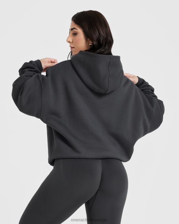 Kläder kol 4B046589 varsity oversized hoodie hela dagen Oner Active