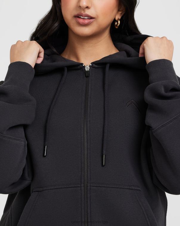 Kläder kol 4B046615 klassisk lounge luvtröja i oversize dragkedja Oner Active