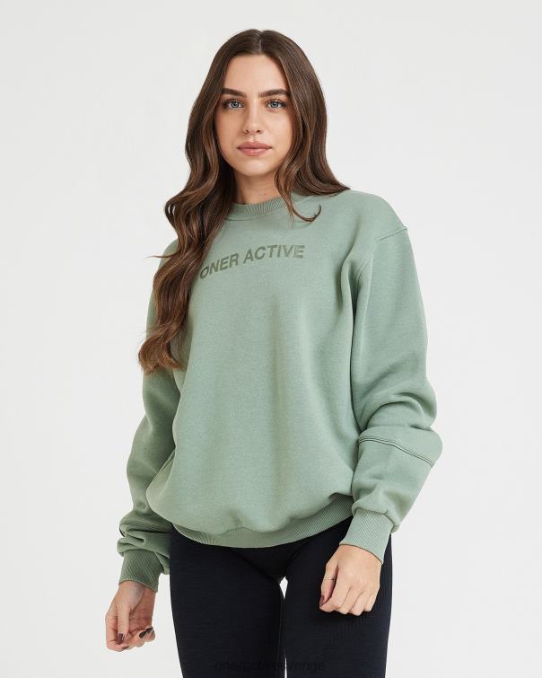 Kläder salvia 4B046587 klassisk lounge överdimensionerad crew neck Oner Active