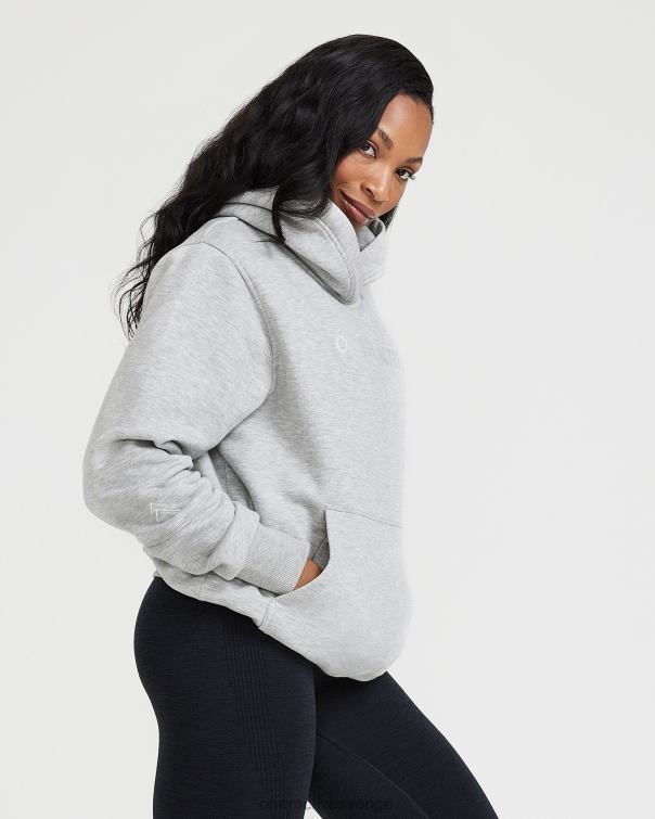 Kläder silver märgel 4B046645 klassisk lounge oversized hoodie Oner Active