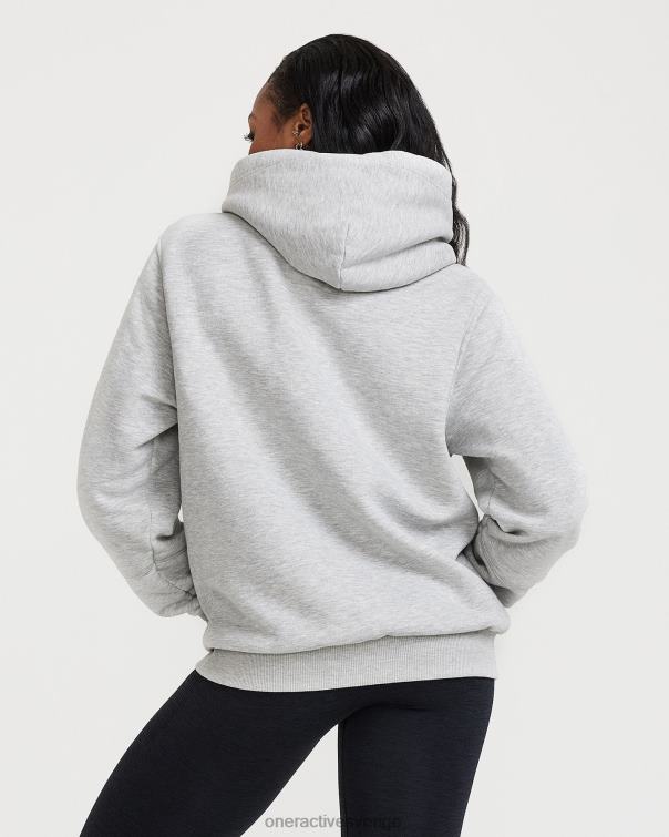 Kläder silver märgel 4B046645 klassisk lounge oversized hoodie Oner Active