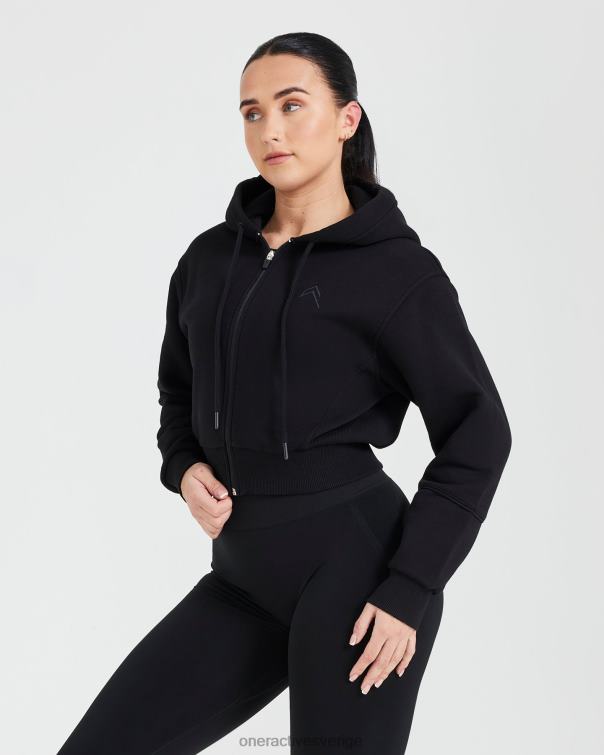 Kläder svart 4B046602 klassisk lounge-huvtröja med dragkedja Oner Active