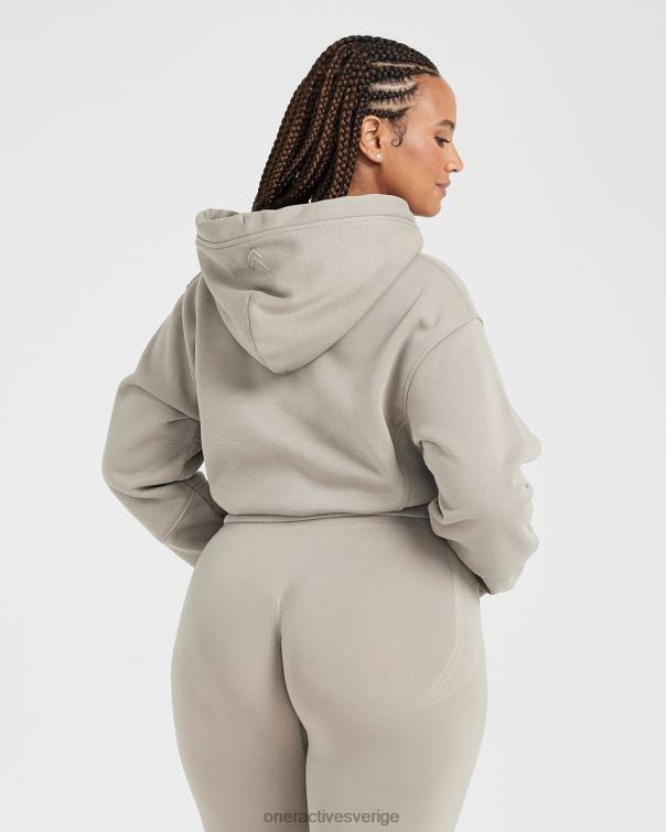 Kläder varm sand 4B046634 klassisk lounge-huvtröja med dragkedja Oner Active