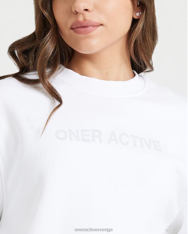 Kläder vit 4B046637 klassisk lounge överdimensionerad crew neck Oner Active