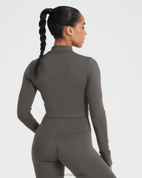 Kläder djup taupe 4B046582 tidlös crop jacka Oner Active