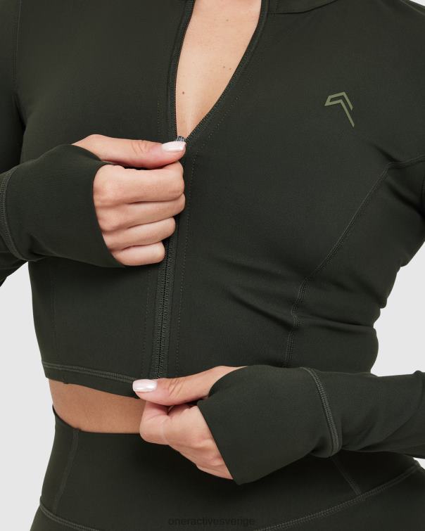 Kläder kaki 4B046600 tidlös crop jacka Oner Active