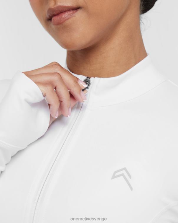 Kläder vit 4B046601 tidlös crop jacka Oner Active