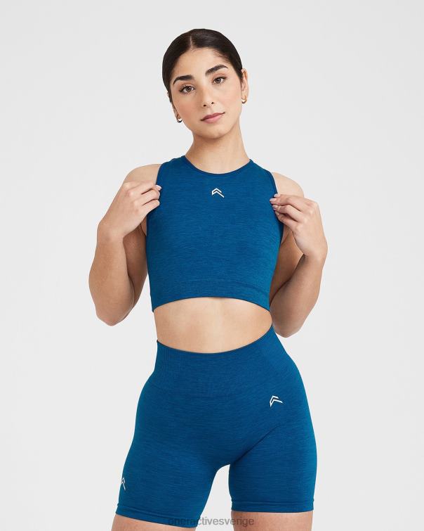 Kläder bensin blå märgel 4B046442 klassisk sömlös 2.0 crop top Oner Active