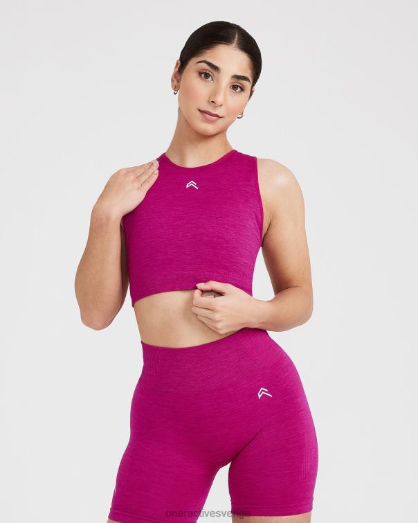 Kläder fuchsia märgel 4B046445 klassisk sömlös 2.0 crop top Oner Active