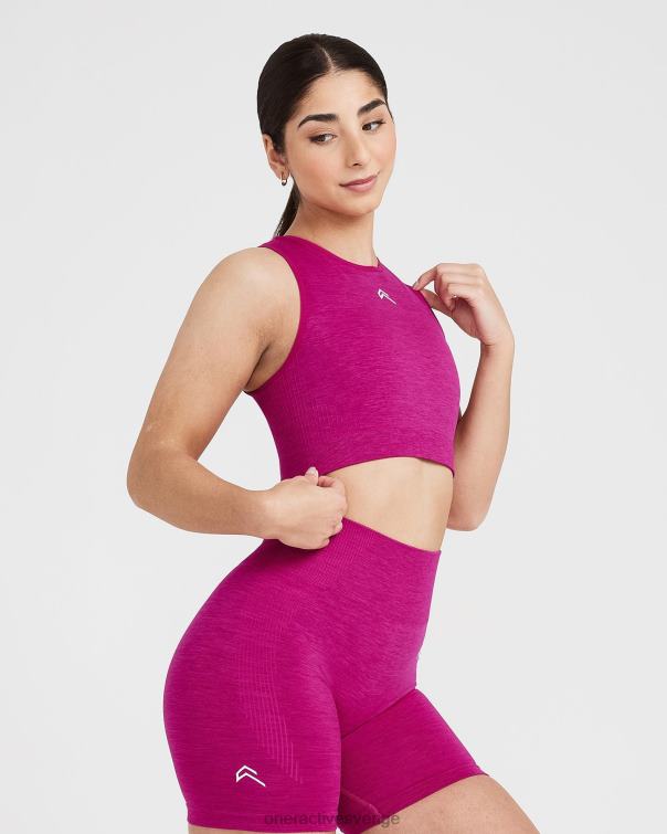 Kläder fuchsia märgel 4B046445 klassisk sömlös 2.0 crop top Oner Active