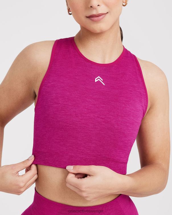 Kläder fuchsia märgel 4B046445 klassisk sömlös 2.0 crop top Oner Active