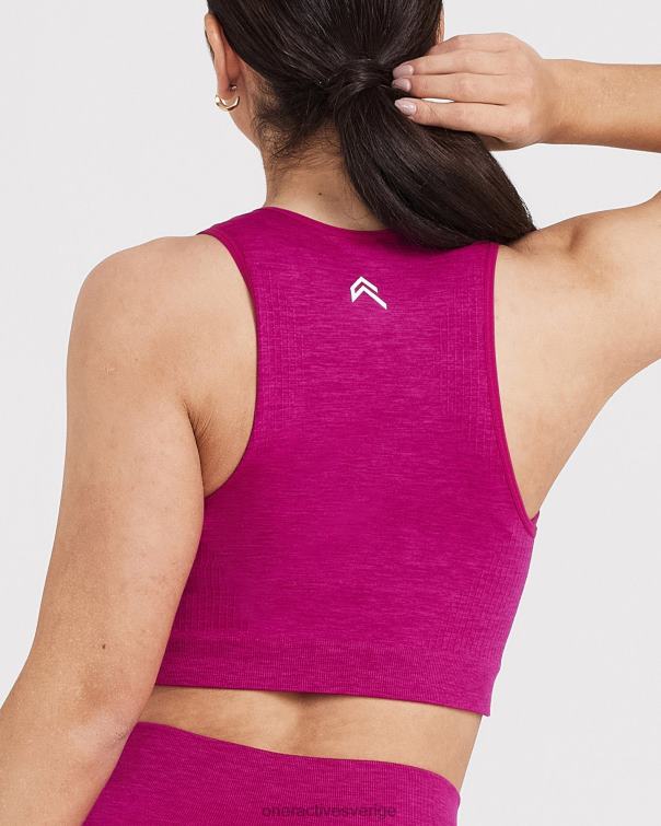 Kläder fuchsia märgel 4B046445 klassisk sömlös 2.0 crop top Oner Active