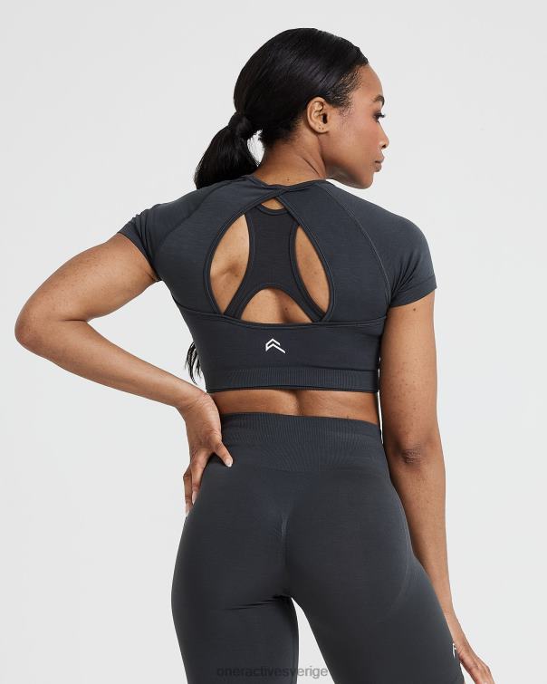 Kläder kol 4B046459 enkel sömlös kortärmad crop top Oner Active